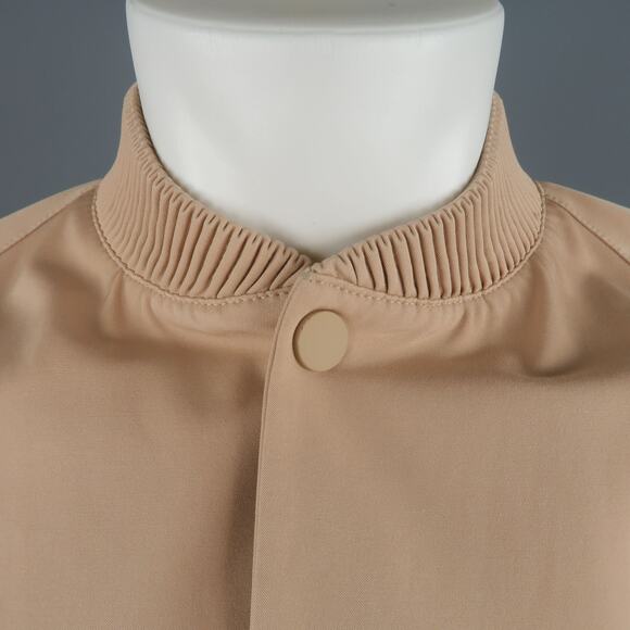 CALVIN KLEIN COLLECTION Spring 2015 Runway 38 Blush Nude Tan Bomber Jacket - Picture 3 of 10